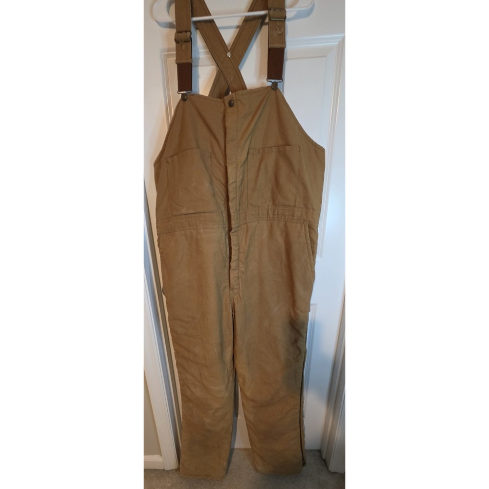 Vintage Walls Blizzard-Pruf Insulated Bib Overalls Large Tall Brown Workwear